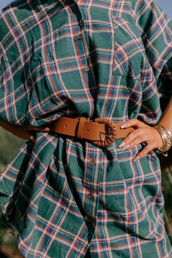 Impressions Chic And Sensible Faux Leather Belt In Camel