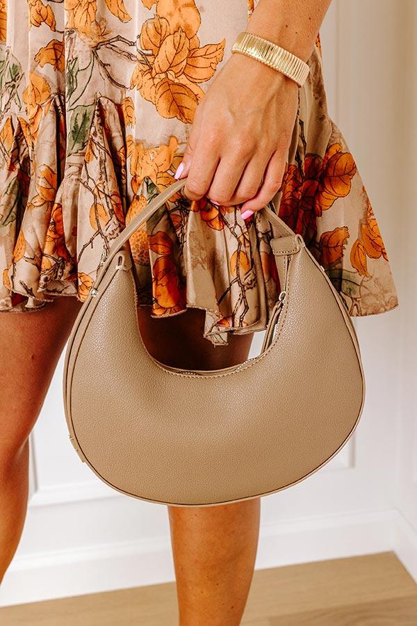 Impressions Chic Moment Faux Leather Purse In Mocha