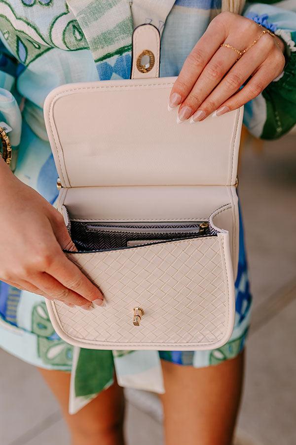 Impressions Chic Statement Faux Leather Woven Purse