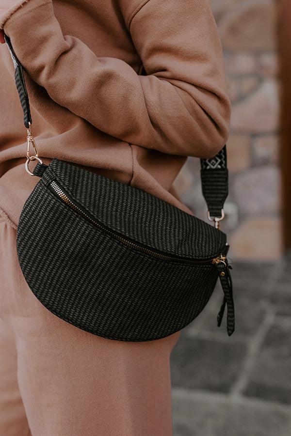 Impressions City Chic Faux Leather Fanny Pack In Black