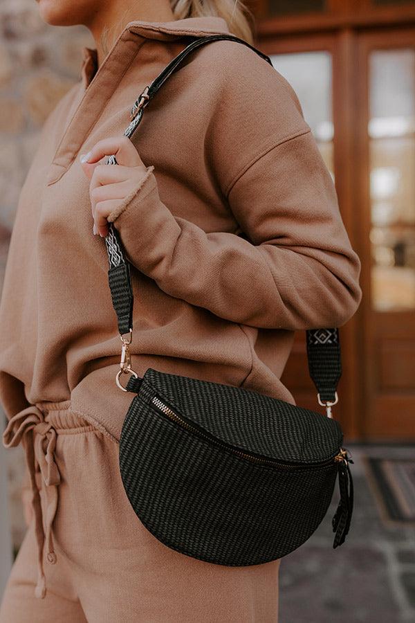 Impressions City Chic Faux Leather Fanny Pack In Black