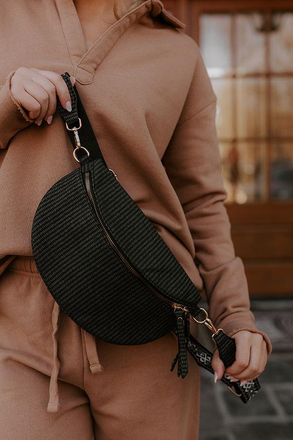 Impressions City Chic Faux Leather Fanny Pack in Black