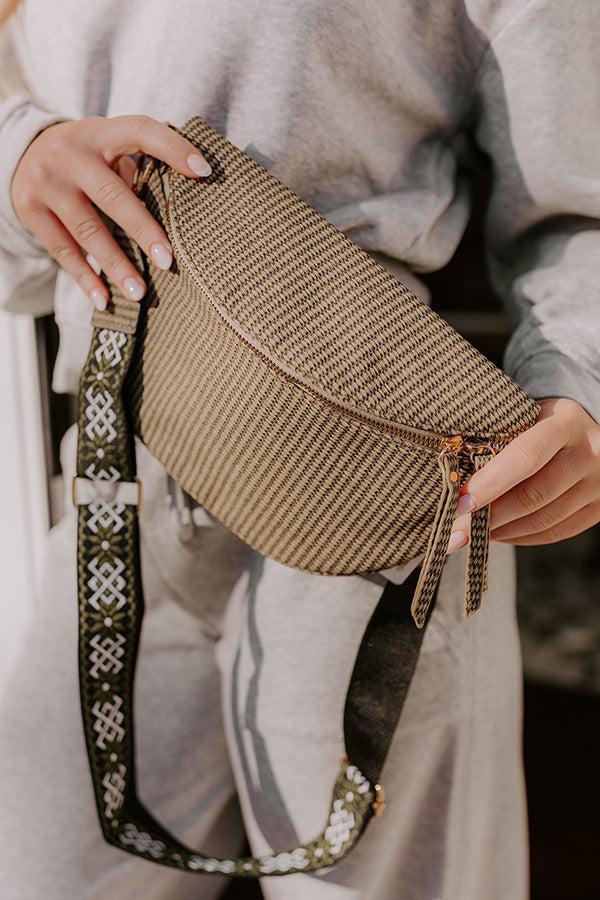 Impressions City Chic Faux Leather Fanny Pack In Sage