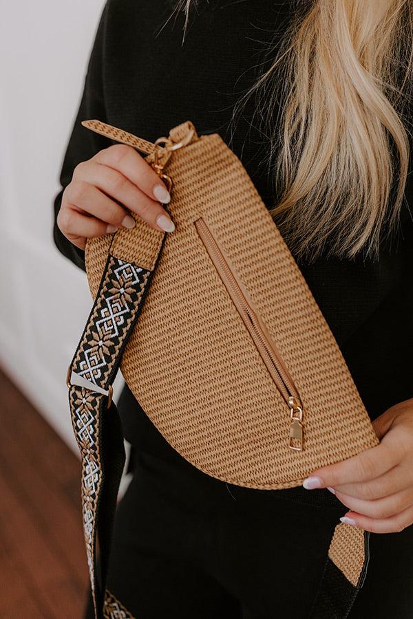 Impressions City Chic Faux Leather Fanny Pack In Tan