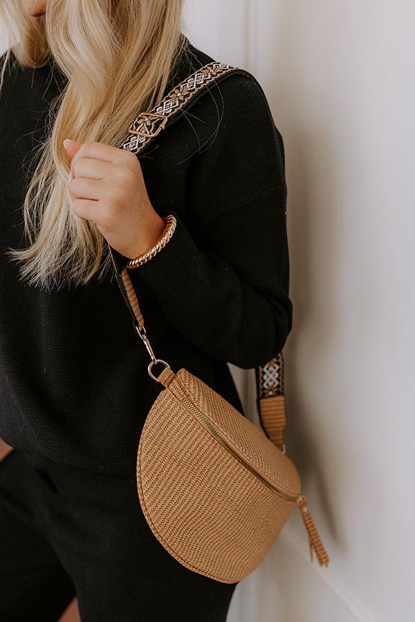 Impressions City Chic Faux Leather Fanny Pack In Tan