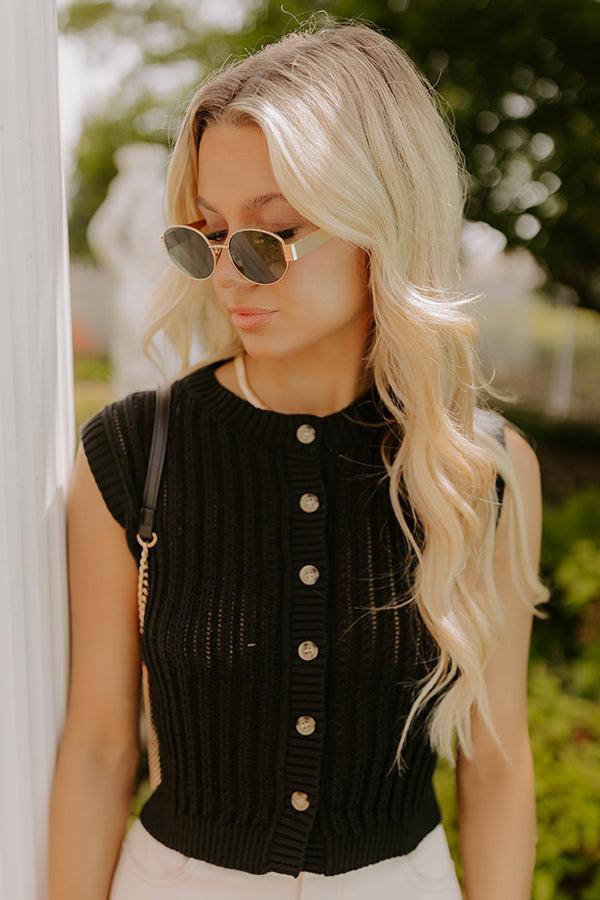 Impressions City Views Sunnies In Gold With Green Lens