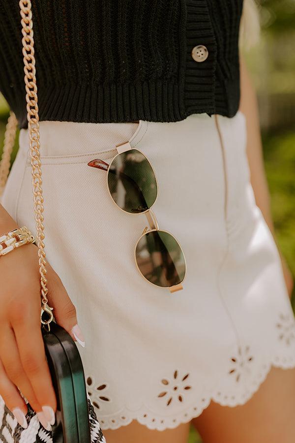 Impressions City Views Sunnies In Gold With Green Lens