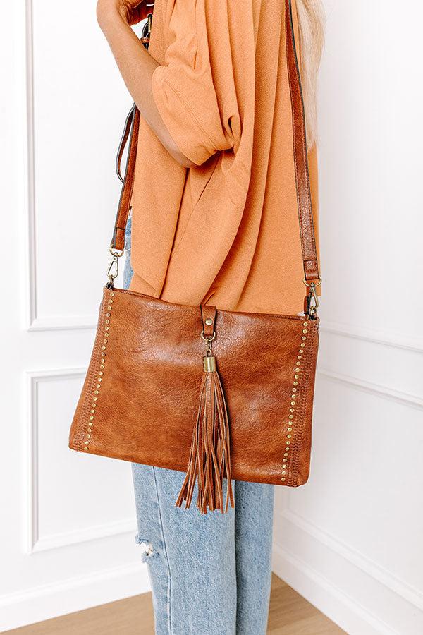 Impressions Cityscape Chic Faux Leather Crossbody In Brown