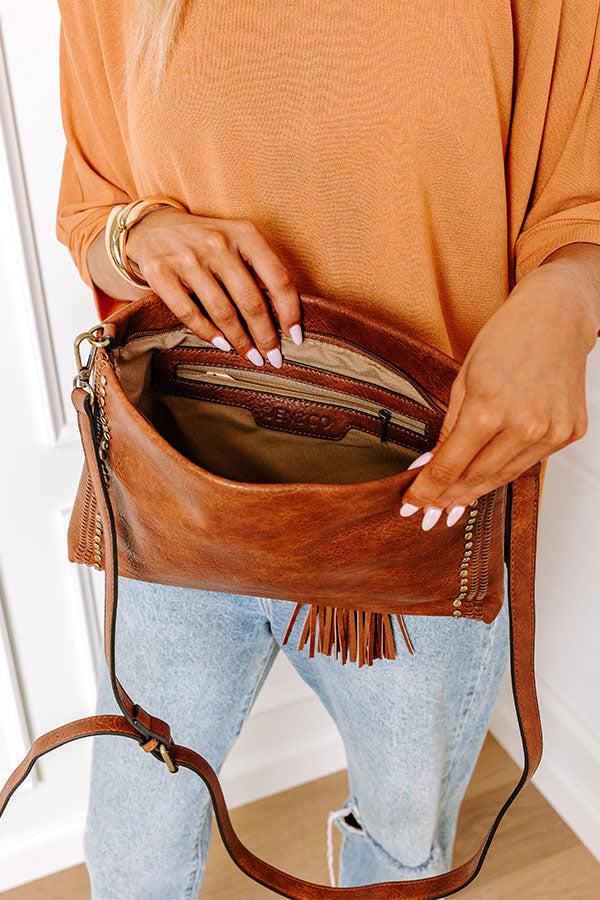 Impressions Cityscape Chic Faux Leather Crossbody In Brown