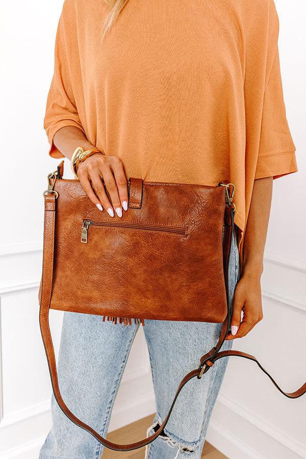 Impressions Cityscape Chic Faux Leather Crossbody In Brown