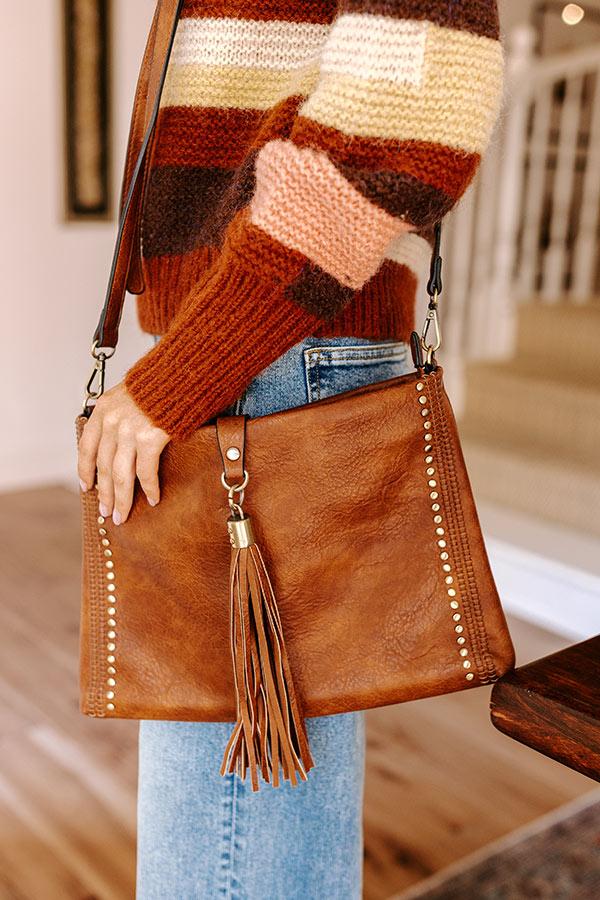 Impressions Cityscape Chic Faux Leather Crossbody In Brown