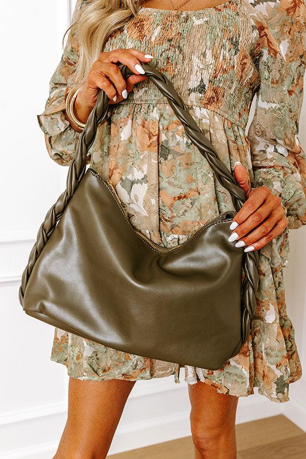 Impressions Cityscape Moment Faux Leather Purse In Martini Olive