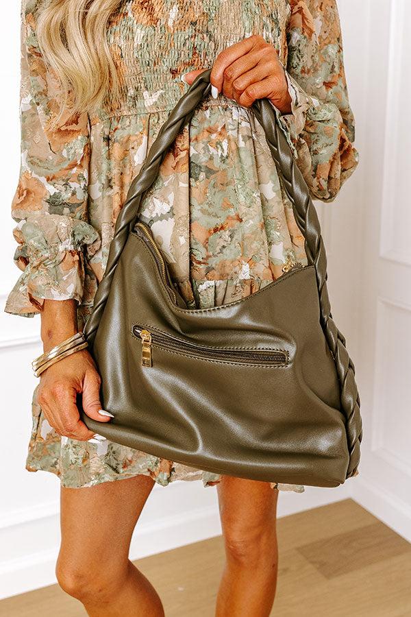 Impressions Cityscape Moment Faux Leather Purse In Martini Olive