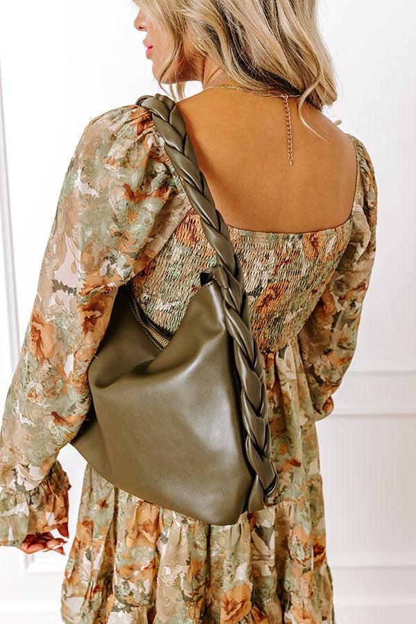 Impressions Cityscape Moment Faux Leather Purse In Martini Olive