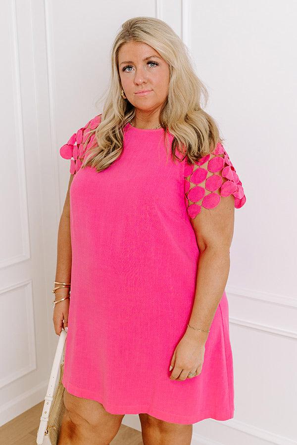 Impressions Class Act Linen-Blend Mini Dress Curves