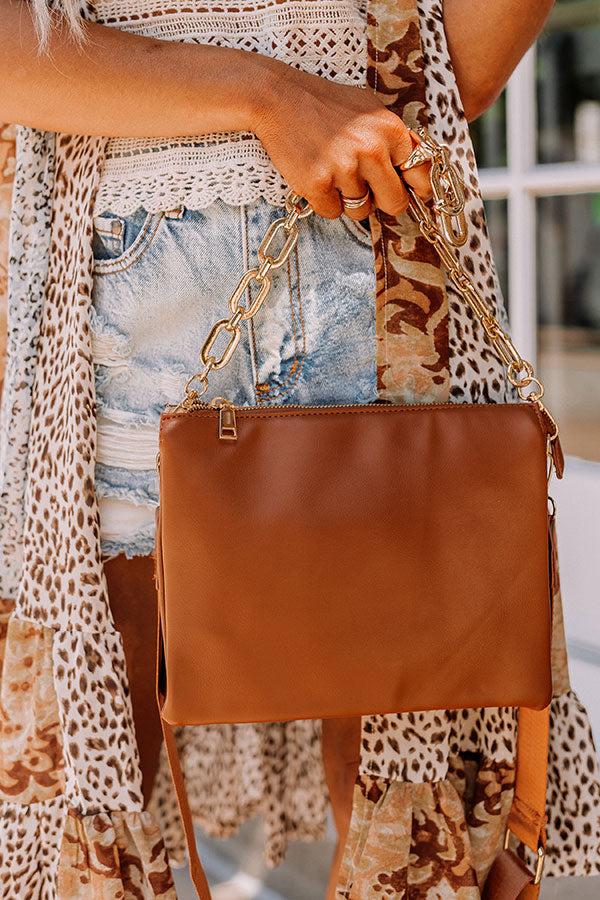 Impressions Closest To Me Faux Leather Crossbody In Camel