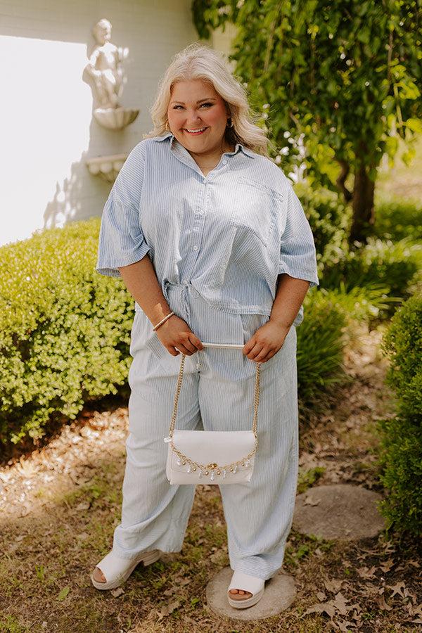 Impressions Coastal Dreams Chambray Button Up Curves