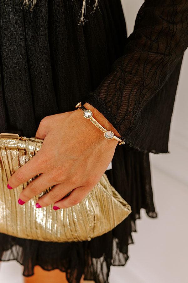 Impressions Cocktails And Cheers Stretch Bracelet In Clear