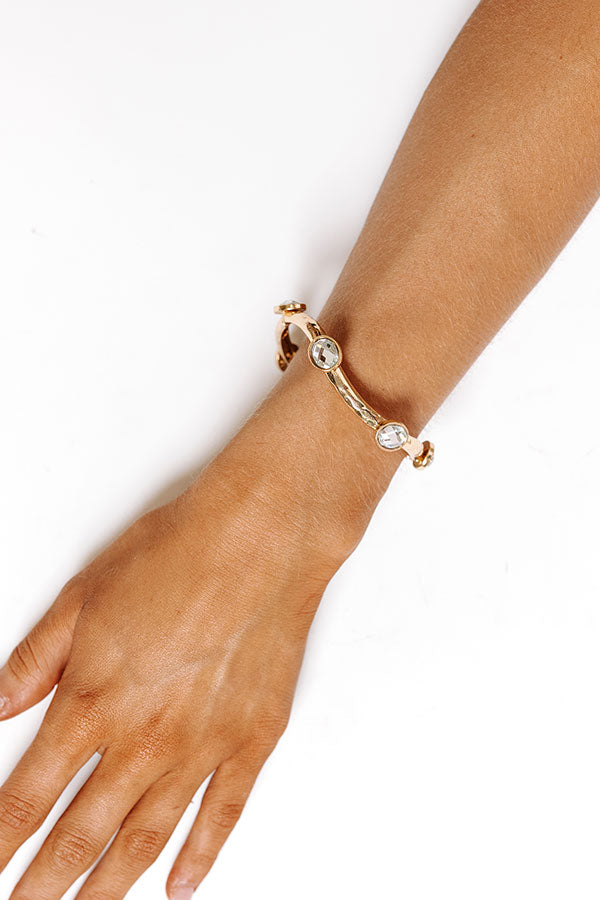 Impressions Cocktails And Cheers Stretch Bracelet In Clear