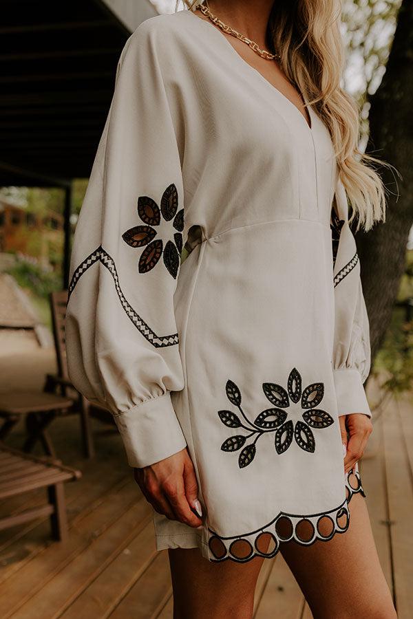 Impressions Cocktails Over Chit Chat Embroidered Romper Dress