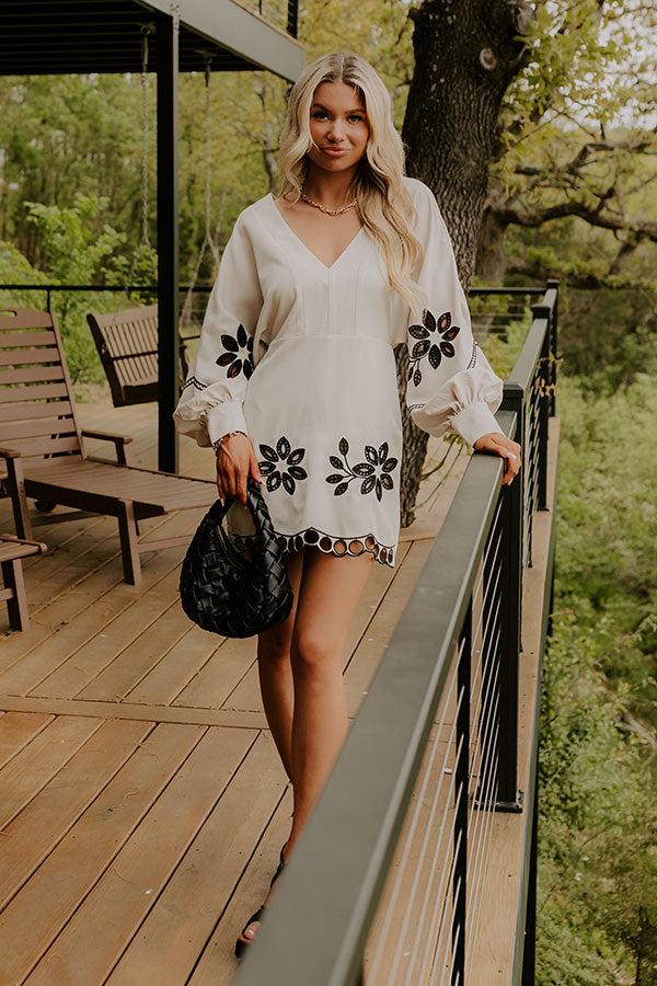 Impressions Cocktails Over Chit Chat Embroidered Romper Dress