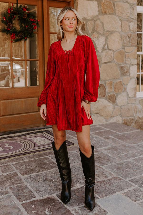 Impressions Cocktails Over Chit Chat Velvet Mini Dress