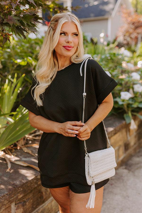 Impressions Coffee And Chit Chat Shift Top In Black Curves