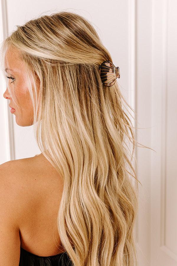 Impressions Collecting Seashells Hair Claw Clip In Grey