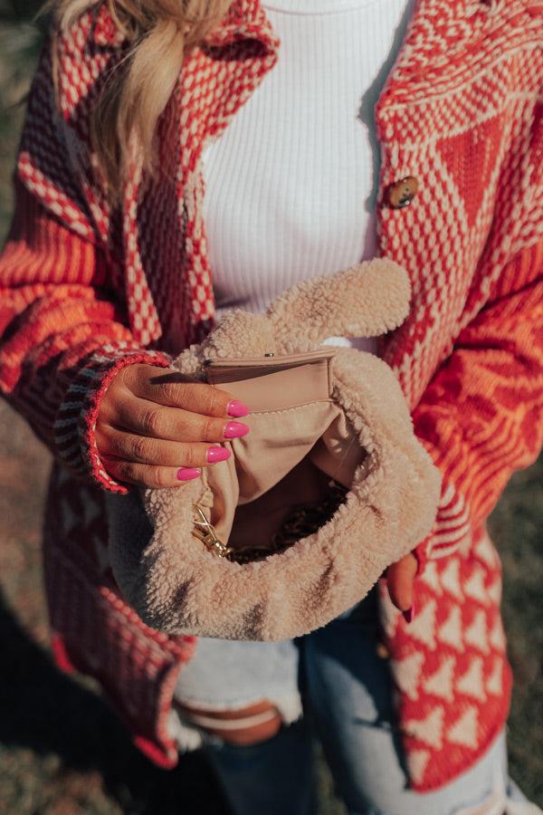 Impressions Confidence Is Everything Sherpa Purse In Iced Latte