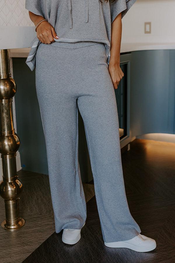 Impressions Connecting Flight High Waist Wide Leg Pants In Grey