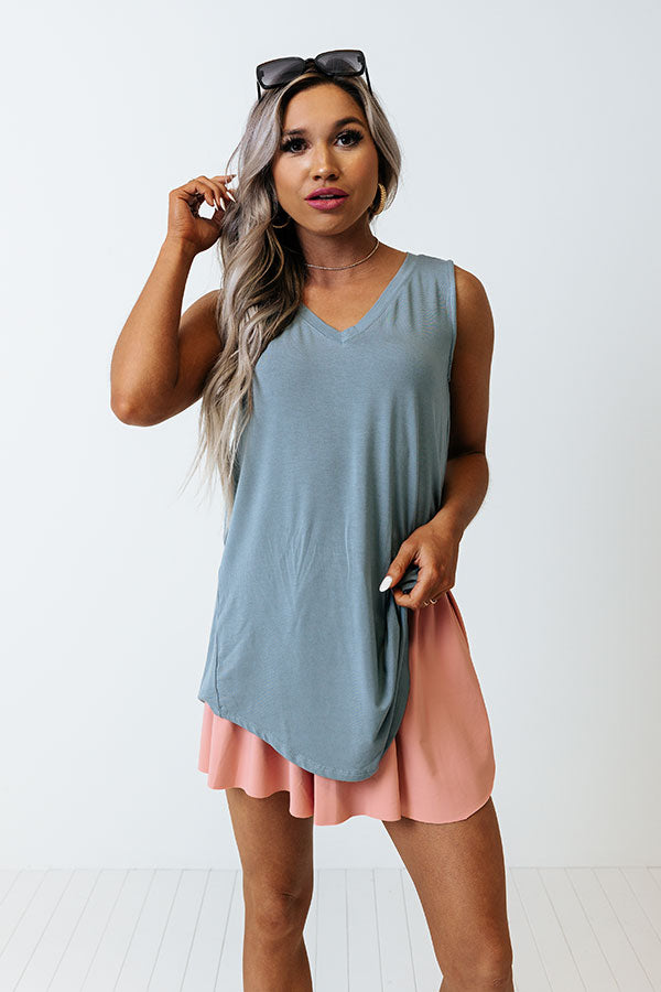 Impressions Connecting Flight Shift Tank In Light Slate