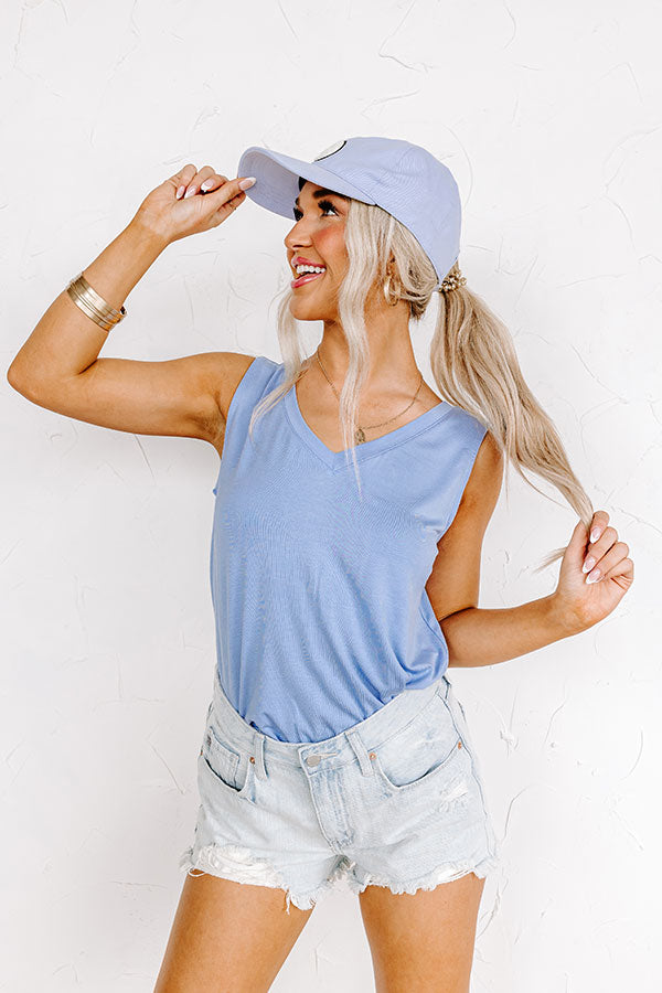 Impressions Connecting Flight Shift Tank In Sky Blue