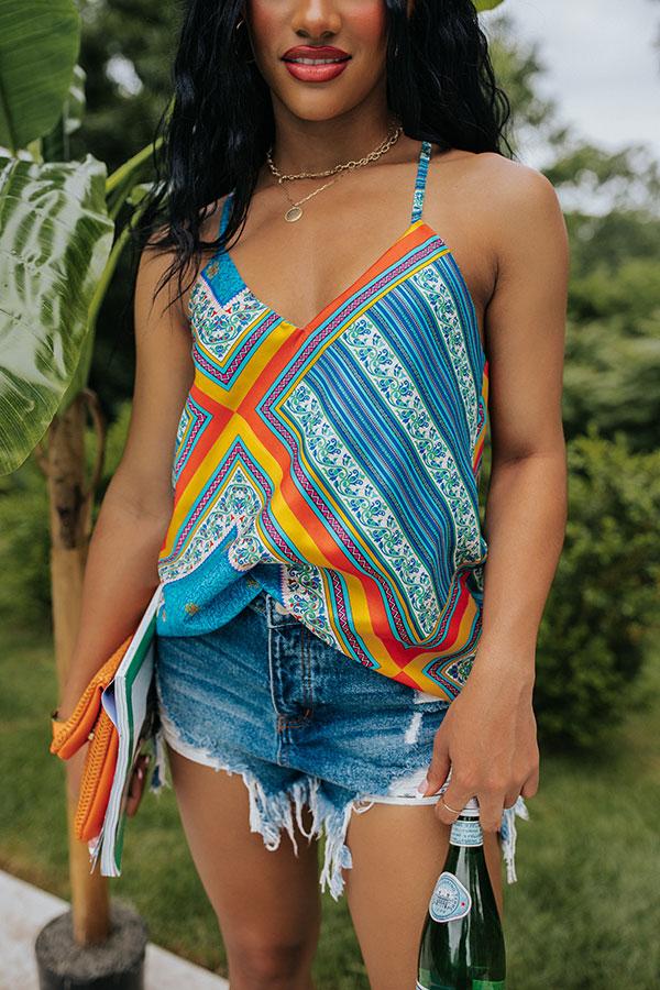 Impressions Cool Commitment Shift Tank In Ocean Blue