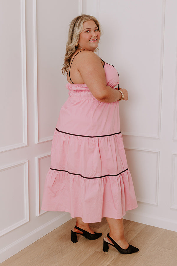 Impressions Coquette Moment Maxi Dress In Pink Curves