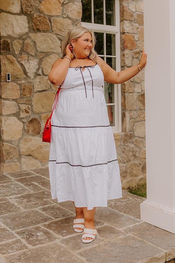 Impressions Coquette Moment Maxi Dress In White Curves