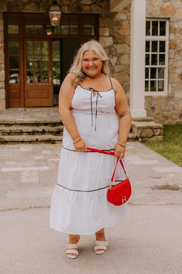 Impressions Coquette Moment Maxi Dress in White Curves