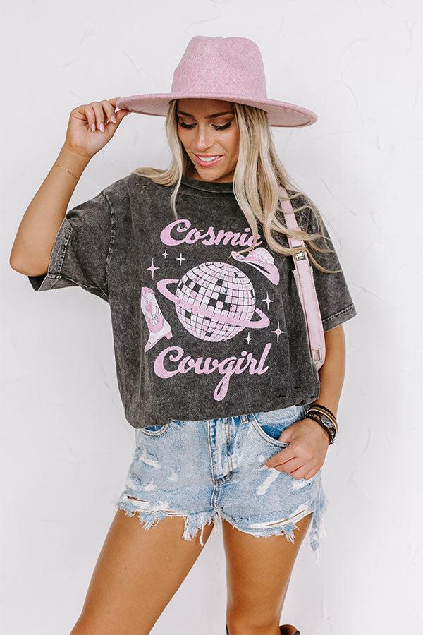 Impressions Cosmic Cowgirl Distressed Boyfriend Tee