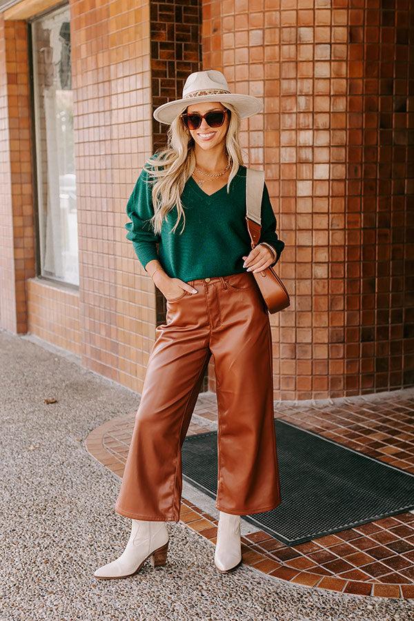 Impressions Cosmos And City Lights Sweater Top In Hunter Green