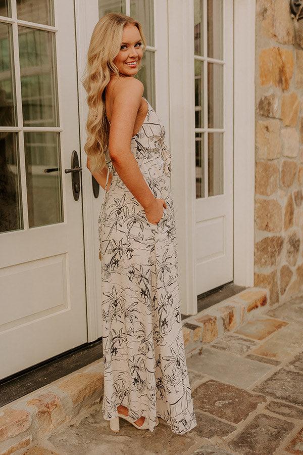 Impressions Costa Rica Cutie Linen-Blend Maxi Dress