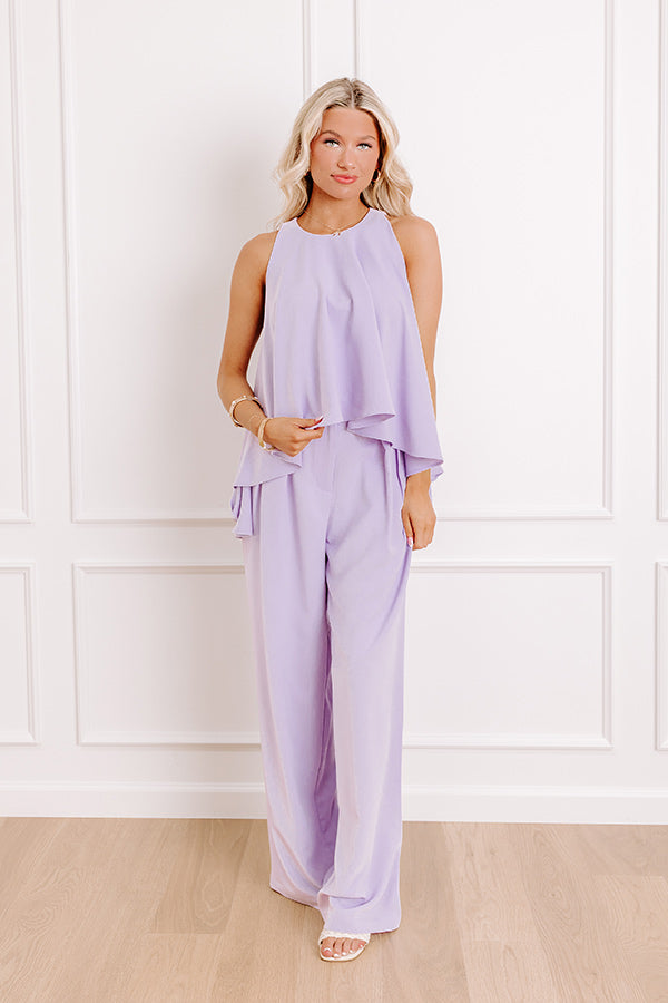 Impressions Courtyard Charm High-Low Top In Lavender