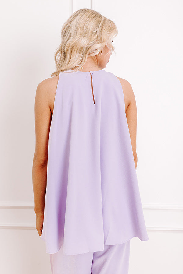 Impressions Courtyard Charm High-Low Top In Lavender