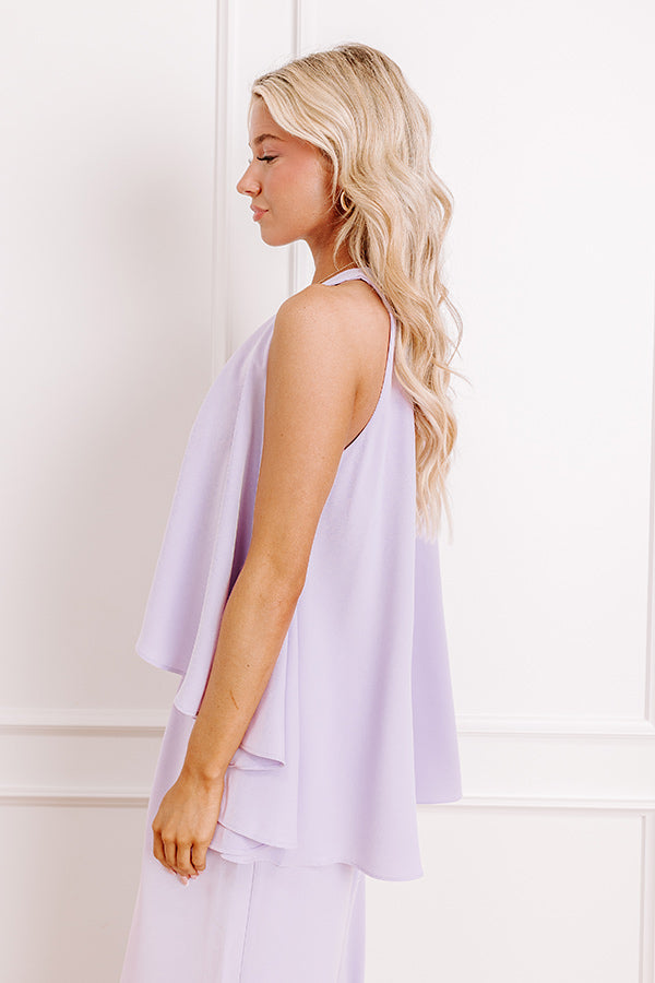 Impressions Courtyard Charm High-Low Top In Lavender