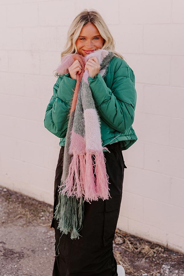 Impressions Cozier Than Most Eyelash Knit Scarf In Teal