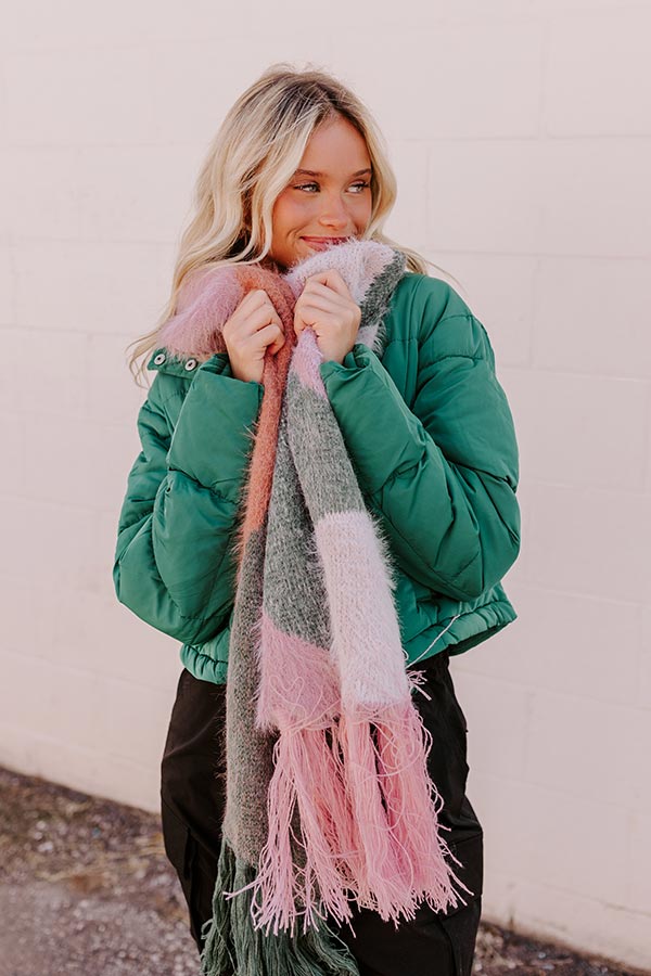 Impressions Cozier Than Most Eyelash Knit Scarf In Teal