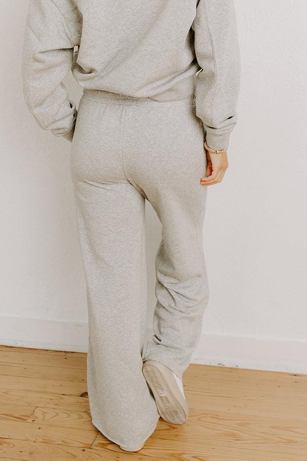 Impressions Cozy Lifestyle High Waist Vintage Wash Pants In Grey