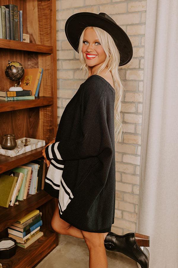 Impressions Cozy Lifestyle Oversized Sweater In Black