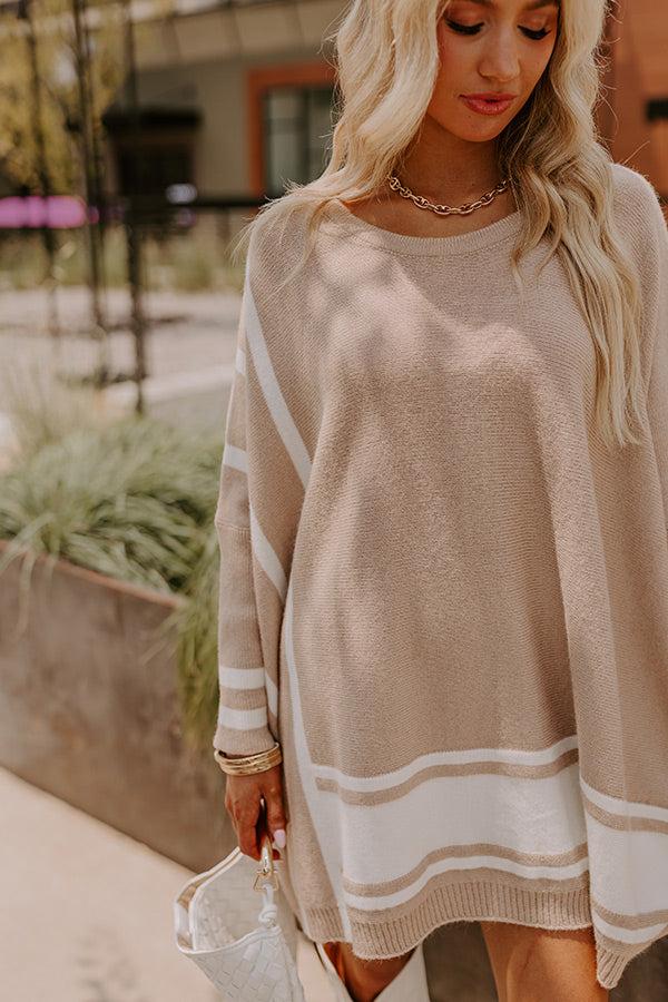 Impressions Cozy Lifestyle Oversized Sweater In Iced Latte