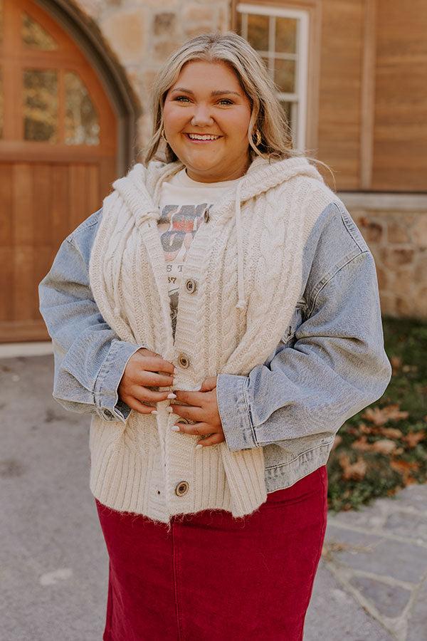 Impressions Crisp And Cozy Cable Knit Sweater Curves