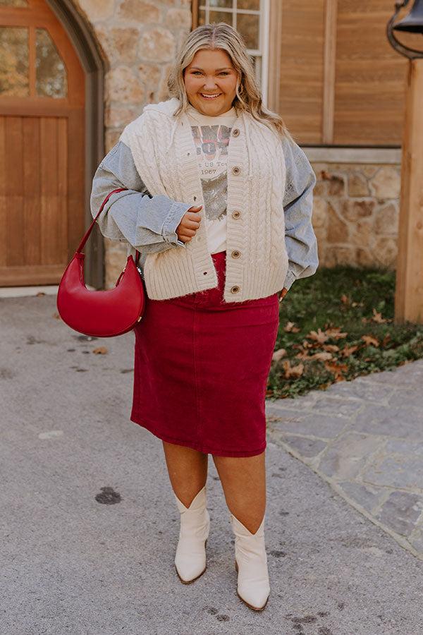 Impressions Crisp And Cozy Cable Knit Sweater Curves