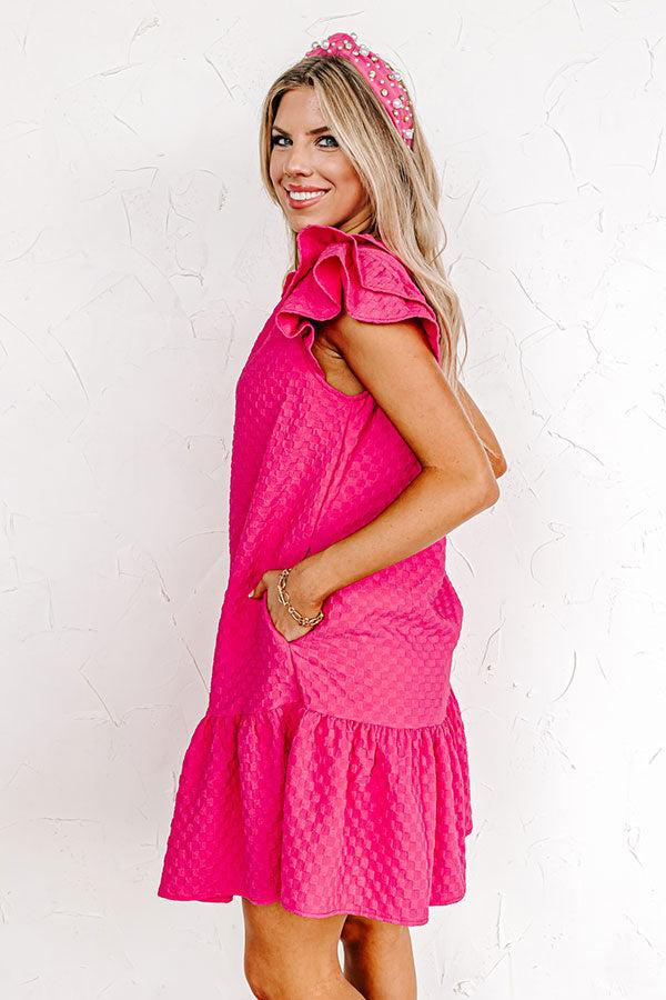 Impressions Cutest In The Room Shift Dress In Hot Pink